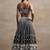 black georgette embroidered lehenga choli with dupatta