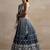 blue georgette embroidered lehenga choli with dupatta