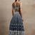 blue georgette embroidered lehenga choli with dupatta