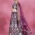 wine net embroidered lehenga choli with dupatta