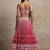 red georgette embroidered lehenga choli with dupatta