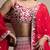 red georgette embroidered lehenga choli with dupatta