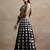 black georgette embroidered lehenga choli with dupatta