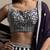 dark purple georgette embroidered lehenga choli with dupatta