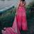 pink organza embroidered lehenga choli with dupatta