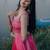 pink organza embroidered lehenga choli with dupatta