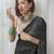 black bandhani georgette saree with unstitched blouse