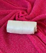 pink bandhani georgette saree with unstitched blouse