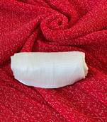 red bandhani georgette saree with unstitched blouse