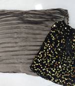 beige solid satin saree with unstitched blouse
