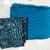 blue solid satin saree with unstitched blouse