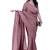 pink solid satin saree with unstitched blouse