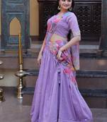 Art silk sequins embroidered lehenga choli with dupatta