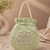 pastel green pearl embroidered potli bag 