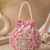 pastel pink pearl embroidered potli bag 