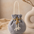 grey pearl embroidered potli bag 