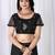black embroidered net saree with unstitched blouse