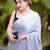 grey ombre chinnon saree with unstitched blouse