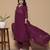 maroon rayon embroidered kurta sets