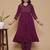 maroon rayon embroidered kurta sets