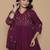 maroon rayon embroidered kurta sets
