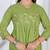 green rayon embroidered kurta sets