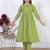 green rayon embroidered kurta sets