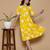 yellow rayon printed dress