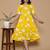 yellow rayon printed dress