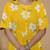 yellow rayon printed dress