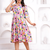 multicolor rayon printed dress