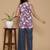 purple rayon printed dress