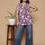 purple rayon printed dress
