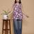 purple rayon printed dress