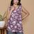 purple rayon printed dress
