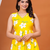 yellow rayon printed dress