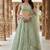 Light Parrot Organza Embroidered Lehenga Choli