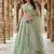 Light Parrot Organza Embroidered Lehenga Choli