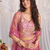 Pink Organza  Silk blend Embroidered Lehenga Choli