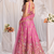 Pink Organza  Silk blend Embroidered Lehenga Choli