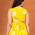yellow rayon printed dress