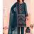 Teal blue pakistani crunchy silk heavy salwar kameez for women