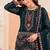Teal blue pakistani crunchy silk heavy salwar kameez for women