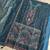 Teal blue pakistani crunchy silk heavy salwar kameez for women