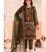 Mahendi pakistani crunchy silk heavy salwar kameez for women