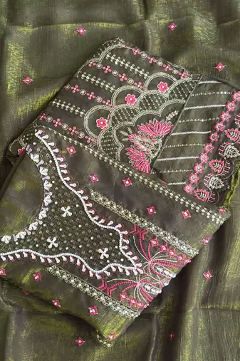Mahendi pakistani crunchy silk heavy salwar kameez for women