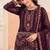 Purple pakistani crunchy silk heavy salwar kameez for women