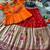 Ethnic wear girls brocade border orange lehenga choli set