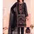 Black pakistani crunchy silk heavy salwar kameez for women