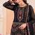 Black pakistani crunchy silk heavy salwar kameez for women